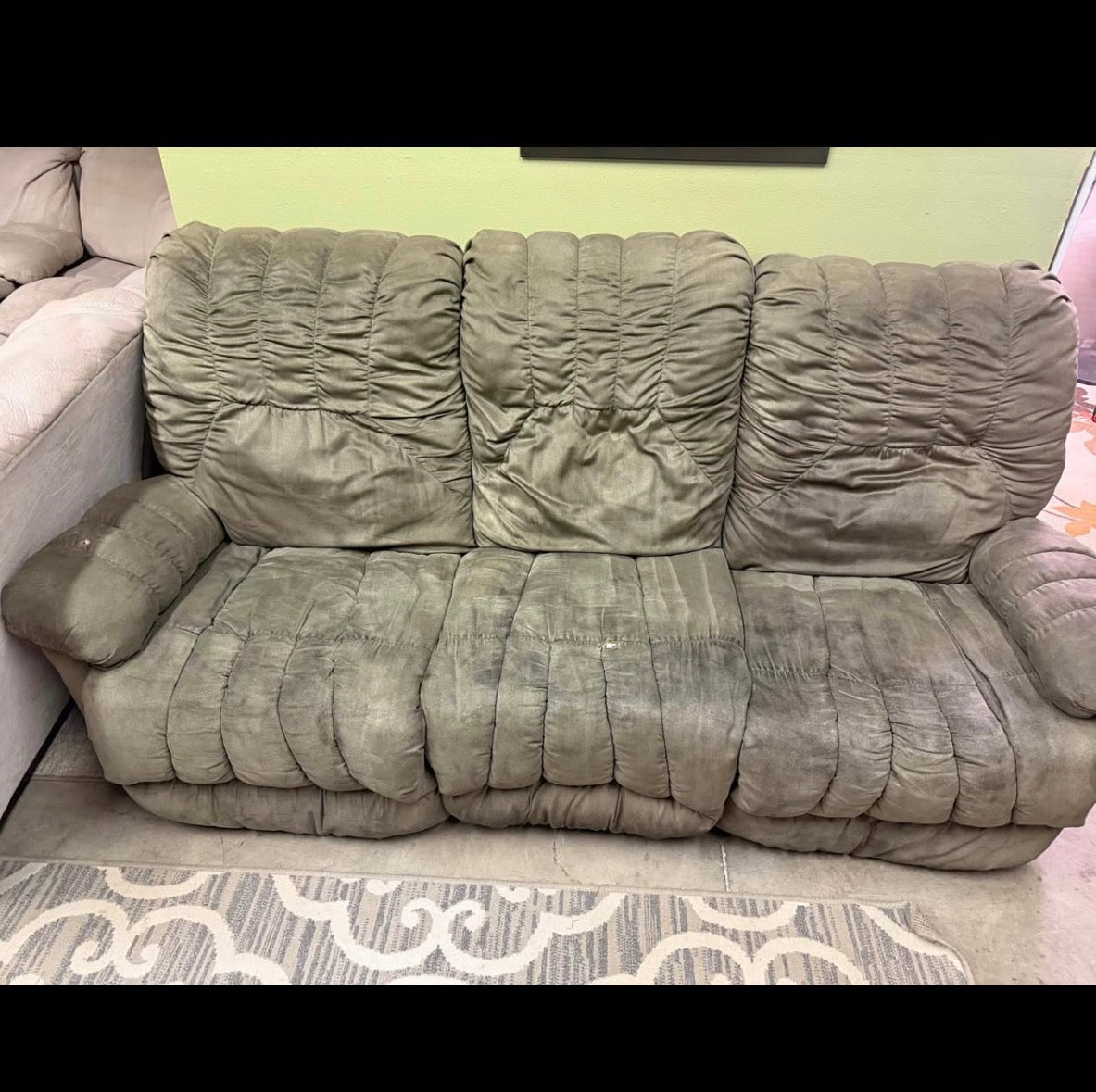 3-Seat Reclining Sofa – $100 Cash & Carry